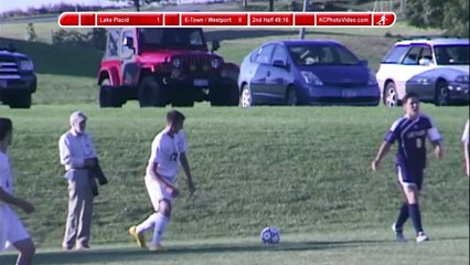 Boys Soccer - Lake Placid Blue Bombers vs E-Town - Westport Griffins 09-16-14 - Score Bug - 2nd Half
