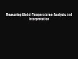 PDF Download Measuring Global Temperatures: Analysis and Interpretation Download Full Ebook