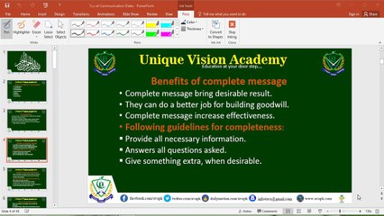 Class 9 Microsoft Power Point Pen tool Menu Complete in Urdu Hindi www.uvapk.com