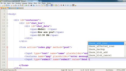 How to Make a Chat System in PHP -u0026 AJAX in Urdu-_Hindi 2 of 6