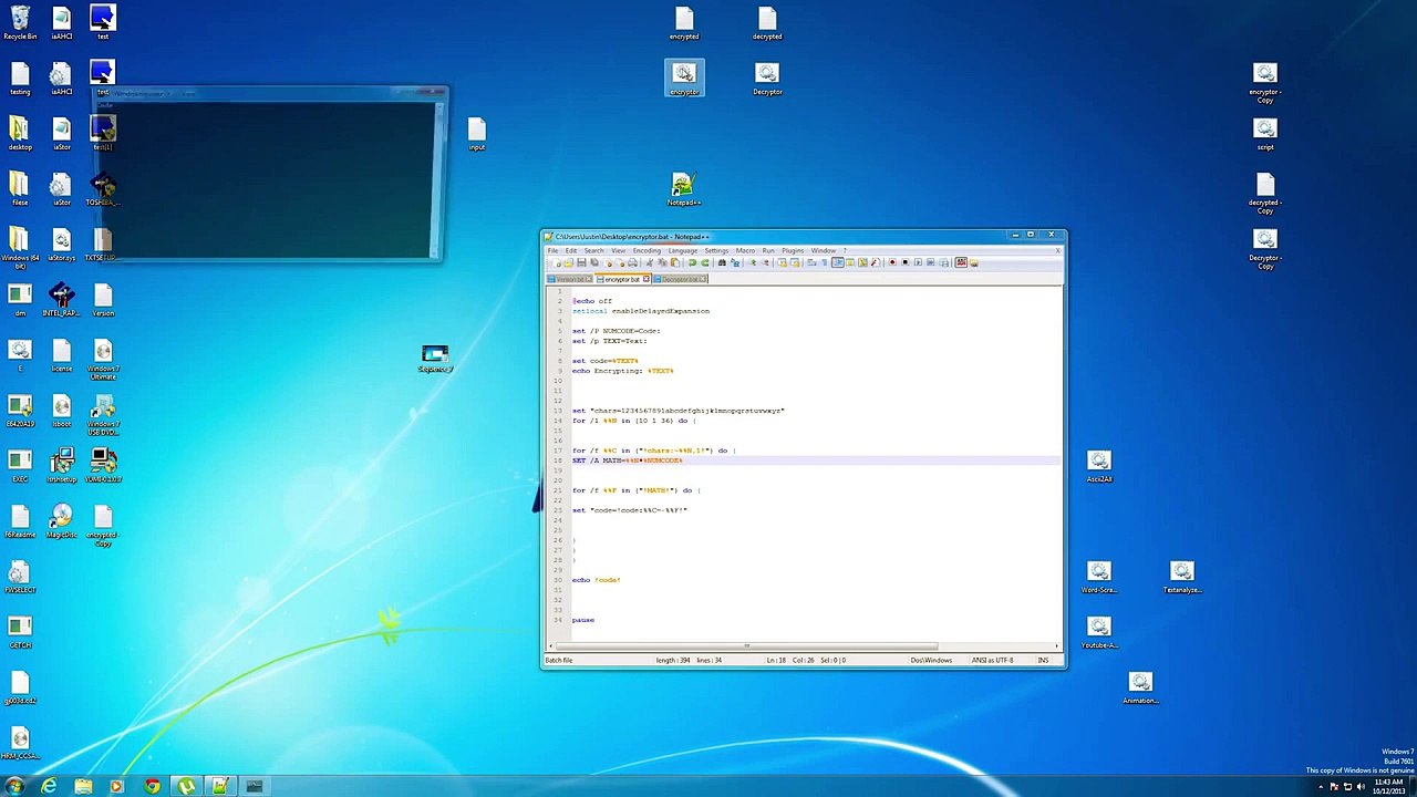 Batch Programming- Lesson 8 (Advanced encryption-decryption script)