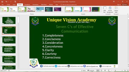 Class 3 Microsoft Power Point Design Menu Complete in Urdu Hindi www.uvapk.com