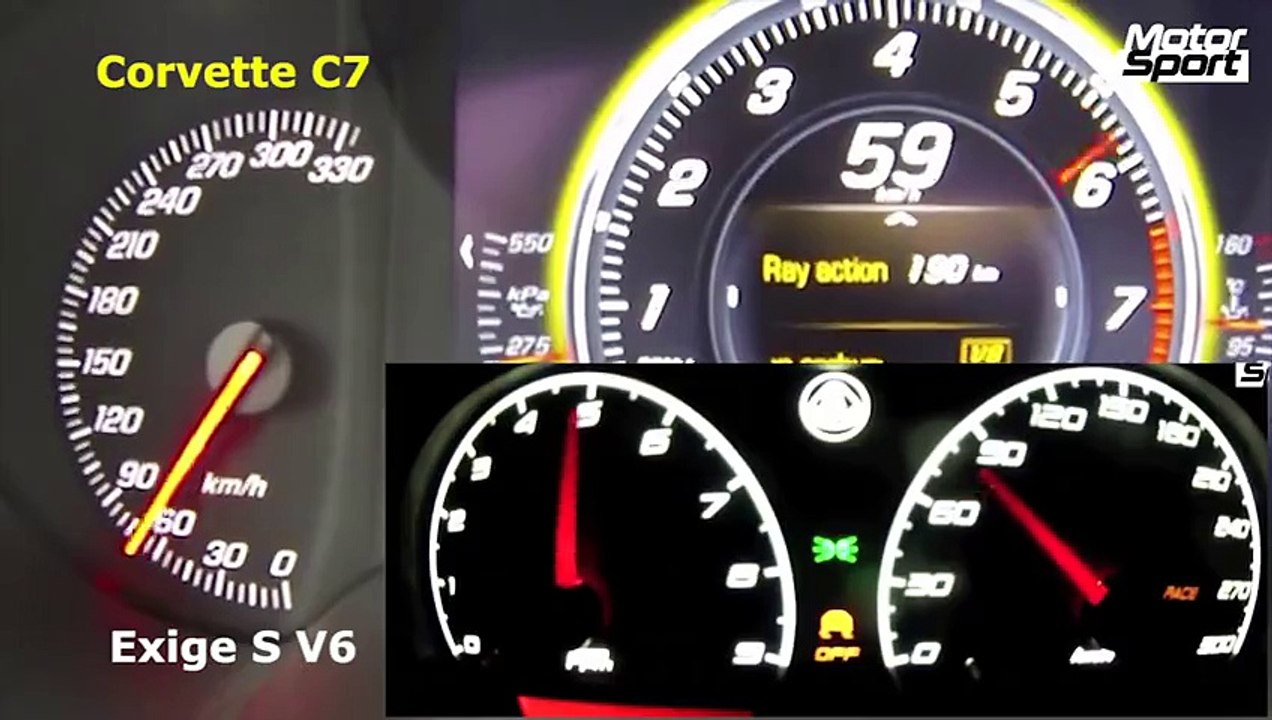 0-270 km/h : Lotus Exige S VS Chevrolet Corvette Stingray (Motorsport)
