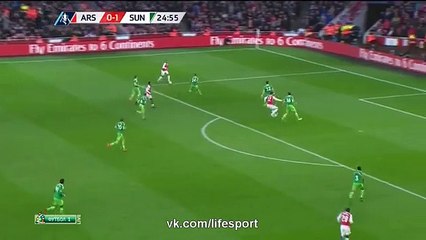 Joel Campbell Fantastic Goal - Arsenal 1-1 Sunderland 09-01-2016