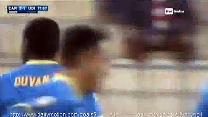 Duvan Zapata Goal Carpi 2 - 1 Udinese Serie A 9-1-2016