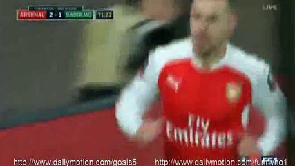 Aaron Ramsey Goal Arsenal 2 - 1 Sunderland FA Cup 9-1-2016