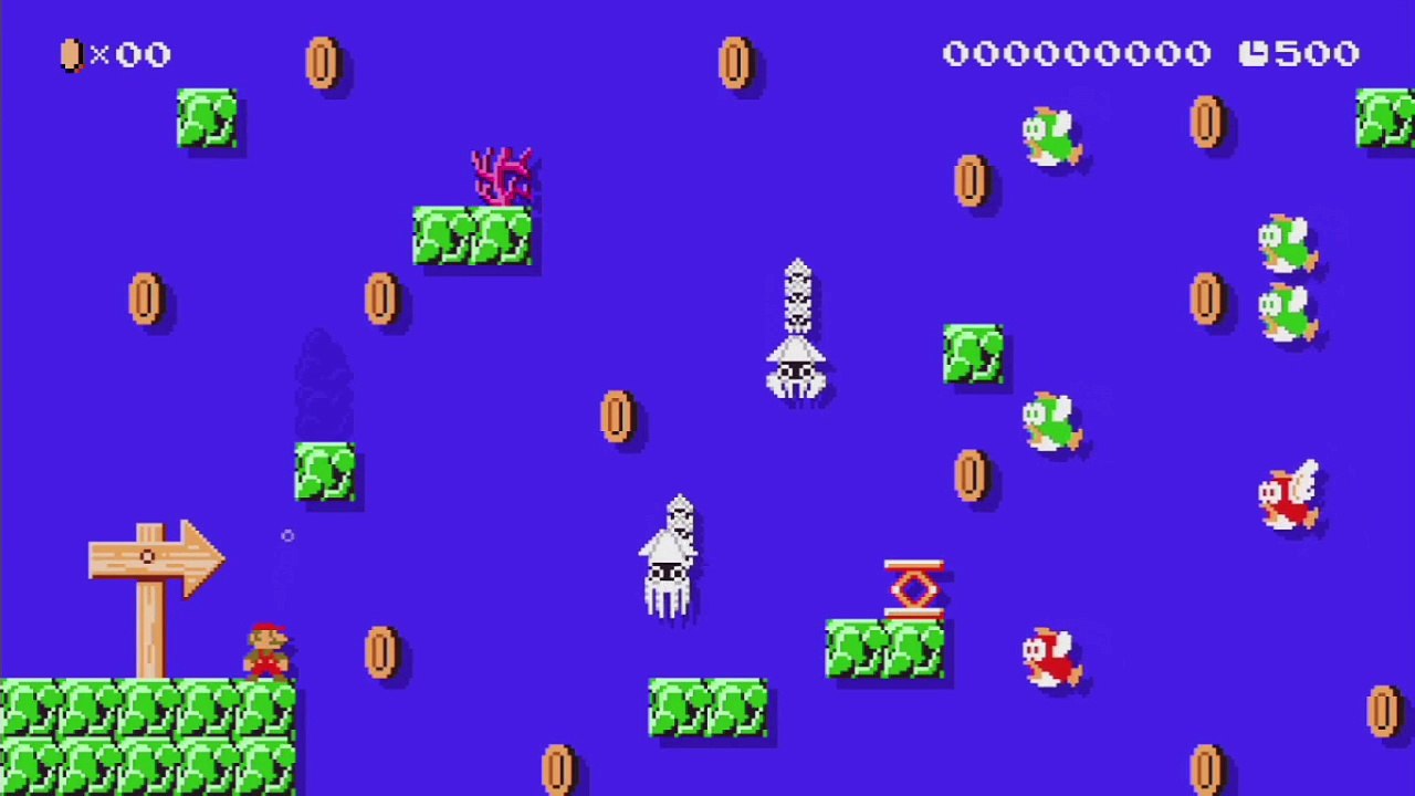 Super Mario Maker - My Levels - Name: "Goomba Kiddie Pool" - ID: 3F0A-0000-0139-971E