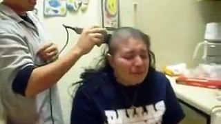 Girl Loses Bet and Gets Her Head Shaved