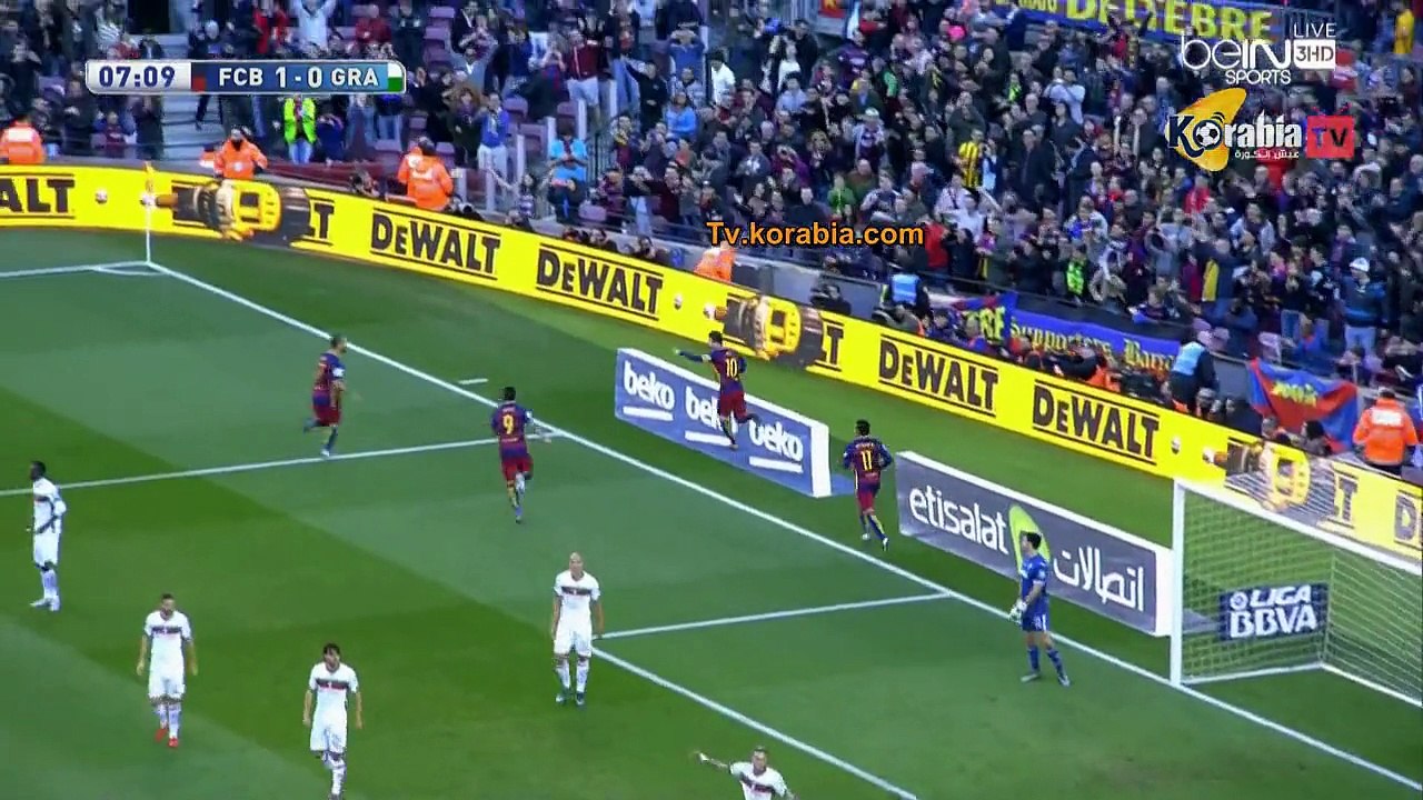 أهداف مباراة برشلونة وغرناطة اليوم السبت 9-1-2016 الدوري الإسباني لكرة القدم