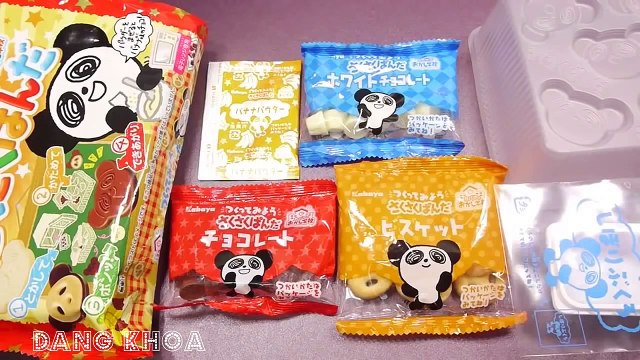 Làm kẹo socola hình gấu trúc bằng đồ chơi nấu ăn Popin Cookin của Nhật Bản