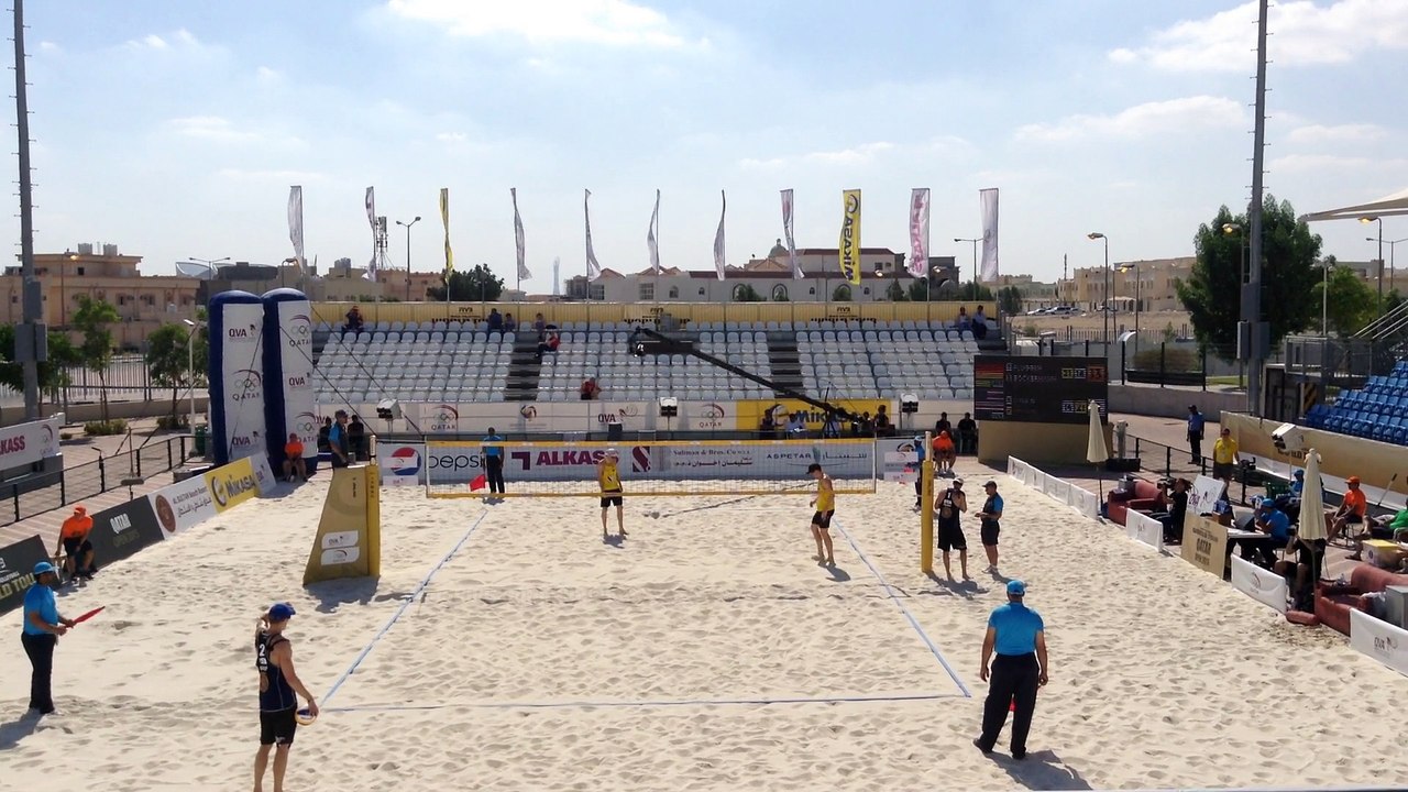 8 GER vs USA Flüggen/Böckermann vs Hyden/Bourne  2-1 (21-14, 16-21, 15-12)