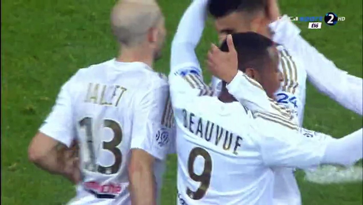 Claudio Beauvue Goal - Lyon 4-1 Troyes - 09-01-2016
