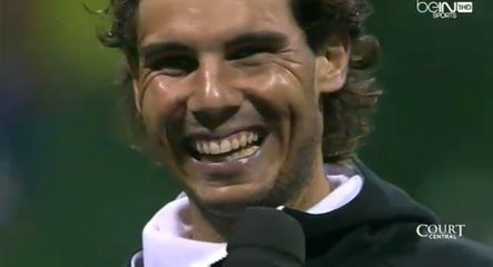 Rafael Nadal's speech at the Trophy Ceremony of qatar Open 2016.