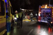Muere el conductor de un autobús tras volcar en la M-506