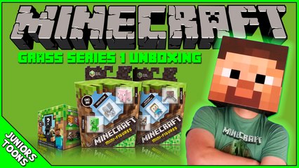Minecraft Grass Series 1 Blind Box Mini Figures Unboxing Toy Review