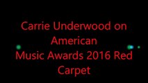 Carrie Underwood on  American  Music Awards 2016 Red  Carpet