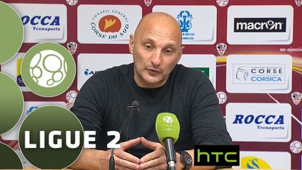 Conférence de presse AC Ajaccio - Havre AC (1-1) : Olivier PANTALONI (ACA) - Bob BRADLEY (HAC) - 2015/2016