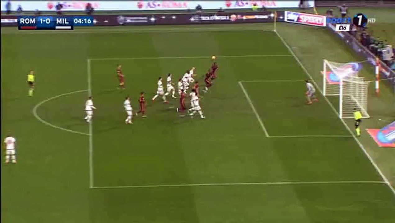 Antonio Rüdiger Goal - AS Roma 1-0 AC Milan  - 09-01-2016