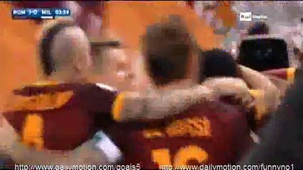 Antonio Rudiger Goal AS Roma 1 - 0 AC Milan Serie A 9-1-2016