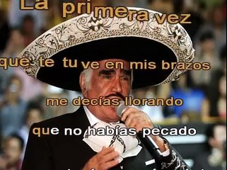 NI EN DEFENSA PROPIA - VICENTE FERNANDEZ - KARAOKE - PISTA Y LETRA