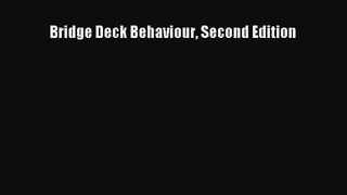 [PDF Download] Bridge Deck Behaviour Second Edition [Read] Full Ebook