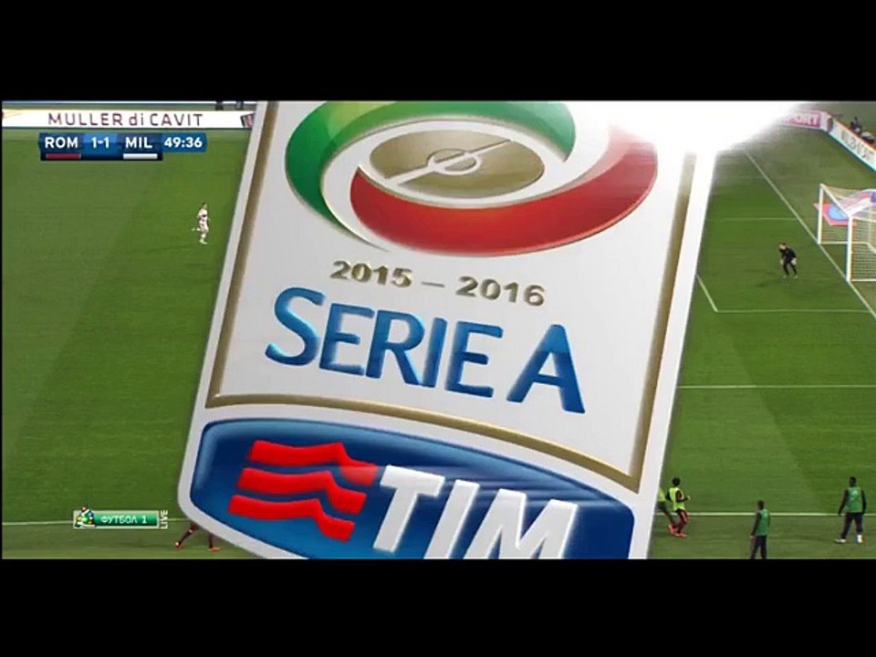 1-1 Juraj Kucka Goal Italy  Serie A - 09.01.2016_ AS Roma 1-1 AC Milan