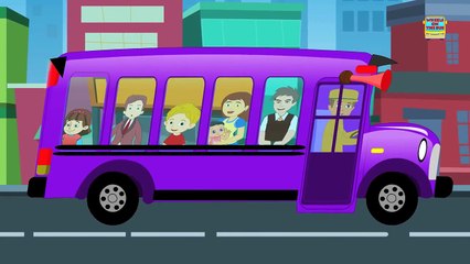 Wheels on the bus goes round and round | Kids Songs And Nursery rhymes with lyrics for chi