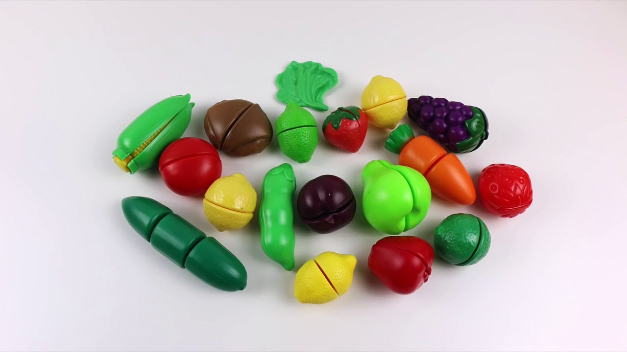 Baby Doll Lunch Time with Cutting Food Velcro Fruits and Vegetables for dolls toys