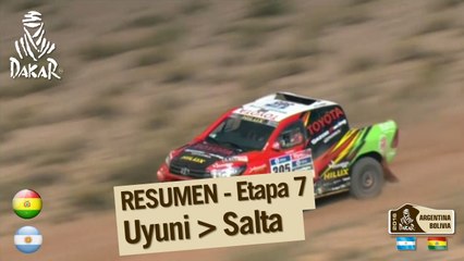 Resumen de la etapa 7 - Coche/Moto - (Uyuni / Salta)