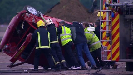 EPIC Barrel Roll stunt! James Mays 2nd attempt Top Gear at the Movies
