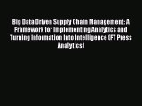 [PDF Download] Big Data Driven Supply Chain Management: A Framework for Implementing Analytics