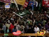 Muhammad amir takes Mic & Talking to people at Karachi stadium