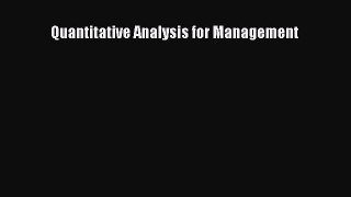 Download Quantitative Analysis for Management PDF Free