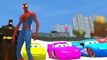Nursery Rhymes Spiderman, Cars Disney Pixar with Batman Finger Family