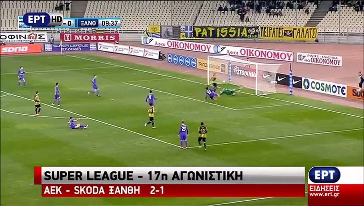 ΑΕΚ - Skoda Ξάνθη 2-1  17η αγ. Super League 9/1/2016