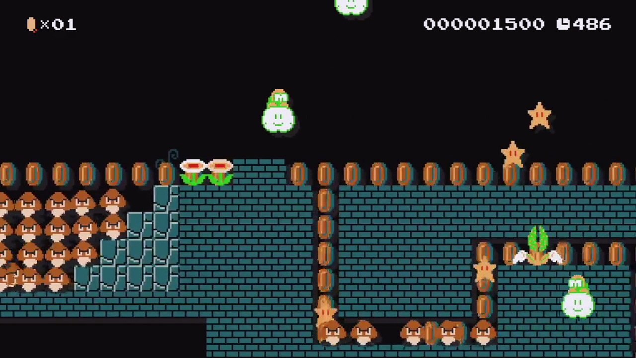 Super Mario Maker - Viewer Levels - Name: "Easy For me" - ID: FDC7-0000-0180-417B