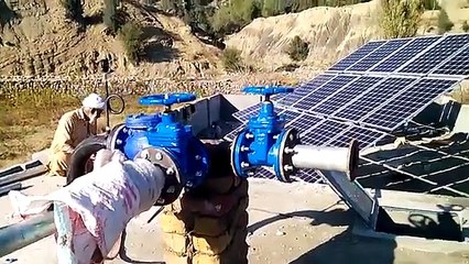 Solar tube well in Pakistan (Dhani kale swa)