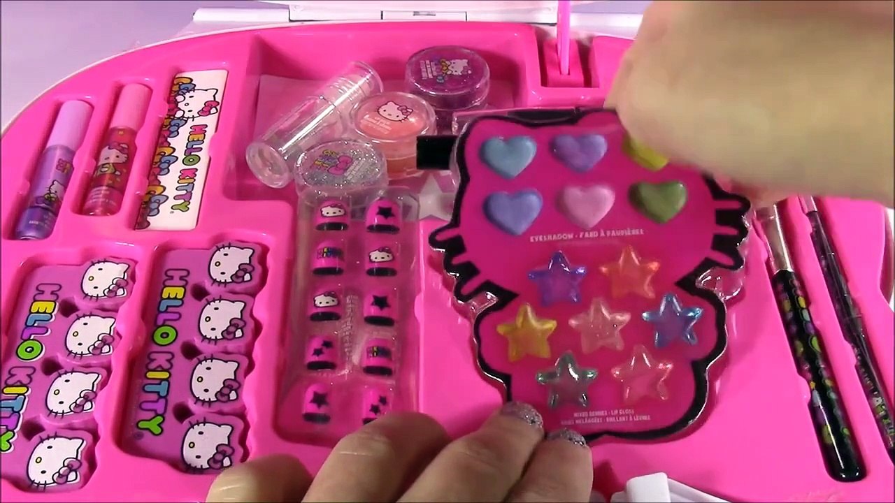 Hello Kitty Set De Maquillage! Brillant à lèvres Palette de vernis à Ongle et Appuyez Sur le des Ongles! Shopkins Aveugle Ba