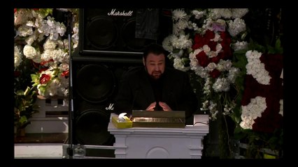 Slash's speech at Memorial Service and Celebration of Ian Fraser "Lemmy" Kilmister