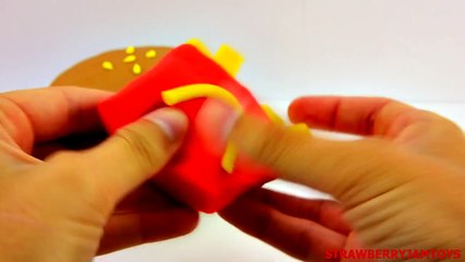 Shopkins Play doh Spiderman cars 2 hello kitty hamburger French Fries surprise eggs Strawb