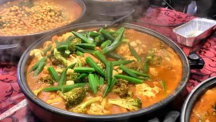 London Street Food from Morocco. Couscous, Meat, Rice and More. Seen in Brick Lane