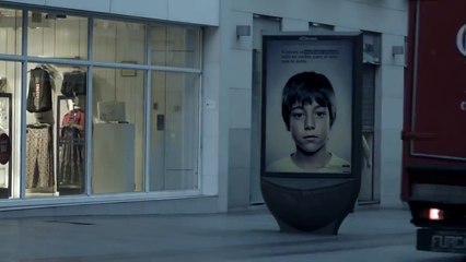 Ad with secret anti abuse message only visible to children.