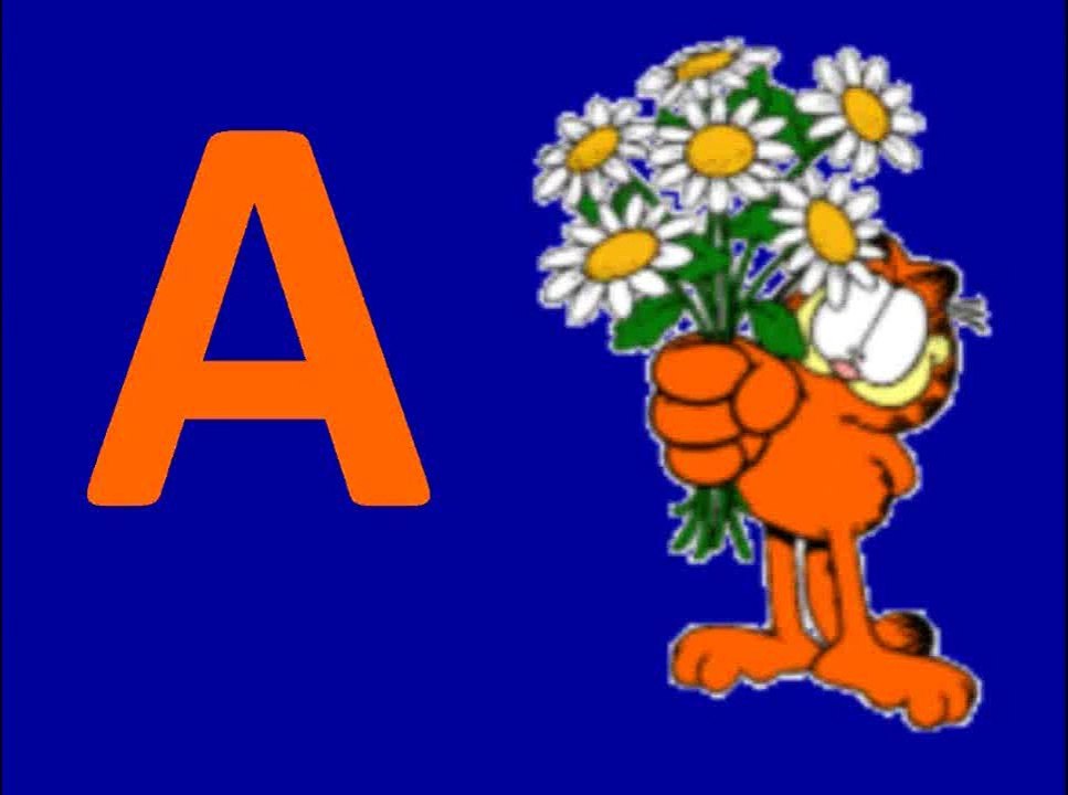 Alfabeto italiano per bambini - imparare lalfabeto con GARFIELD - ABC italiano - 2016