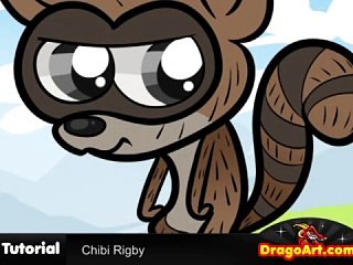 Draw Chibi Rigby (Regular Show)