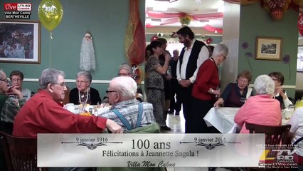 100e anniversaire - Mme Jeannette Sagala à 2016-01-09 Bertheville (QC)