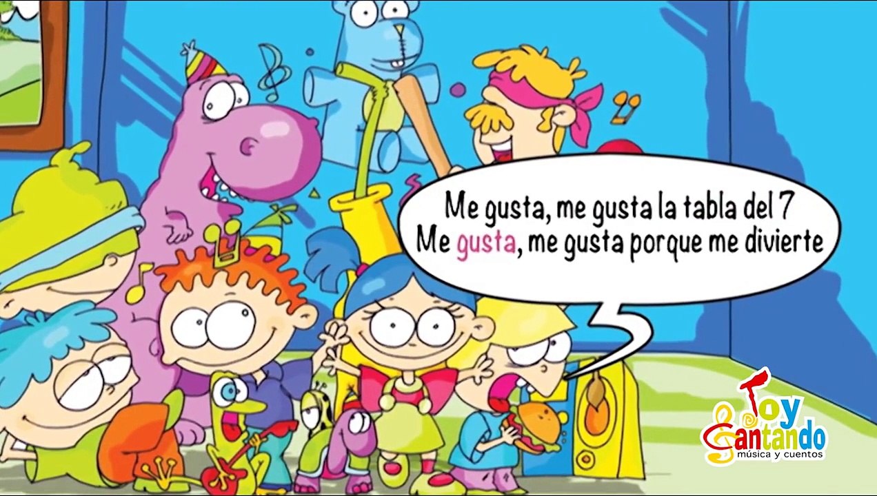 Canciones las Tablas de Multiplicar del 1 al 10 TABLA DEL SIETE (7