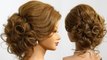 Bridal prom updo. Hairstyle for long medium hair