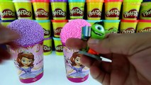 SOFIA LE PREMIER Jeu de la Mousse dArgile Tasses avec Play Doh Surprise Oeufs – Disney Junior Jouets!