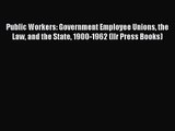 [PDF Download] Public Workers: Government Employee Unions the Law and the State 1900-1962 (Ilr