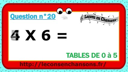 Test Top Chrono - Tables de 0 à 5